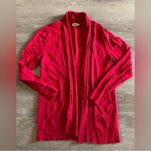 Large Red Cardigan With Pockets